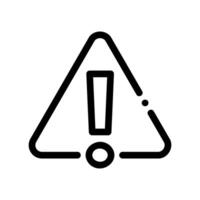 A minimal symbol representing a subject danger sign vector