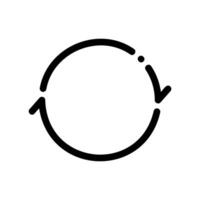 A clean pictogram focused on a topic circular arrow vector