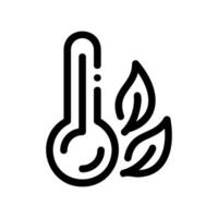 A clean pictogram focused on a topic spring temperature vector