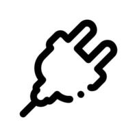 A minimal symbol representing a subject plug socket, Wall Outlet Adaptor vector