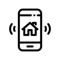 A minimal symbol representing a subject smartphone, Property Control Notice vector