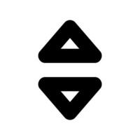 A clean pictogram focused on a topic The Ascend Descend Controls vector