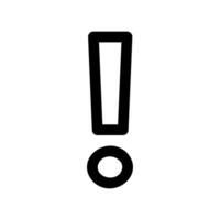 A minimal symbol representing a subject exclamation point vector