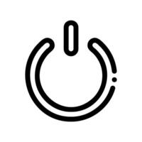 A clean pictogram focused on a topic power button vector