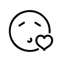 An essential design element showcasing the subject Affectionate emoji vector