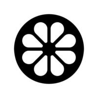 a black and white icon of a flower vector