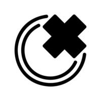 An essential design element showcasing the subject cross, Overlined vector