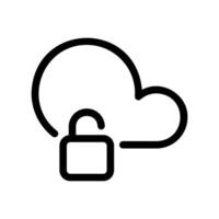 A clear graphic sign related to the theme Secure Cloud protection vector
