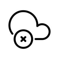 A clear graphic sign related to the theme Cloud error vector