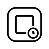 A clear graphic sign related to the theme watch, timer vector
