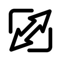 A graphic sign related to the theme expand window vector