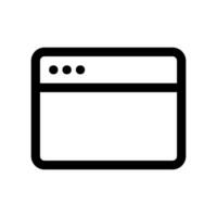 A clear graphic sign related to the theme Application window vector