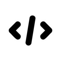 A clear graphic sign related to the theme Coding symbol vector