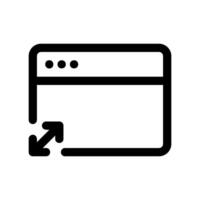 A clear graphic sign related to the theme Window resizing options vector