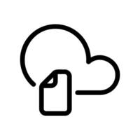A clear graphic sign related to the theme Cloud file vector