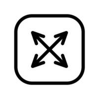 A clear graphic sign related to the theme Expand window vector