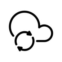 A clear graphic related to the theme Cloud sync vector