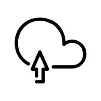 A clear graphic sign related to the theme Cloud upload vector