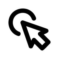 A clear graphic sign related to the theme Cursor click event vector
