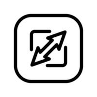 A clear graphic sign related to the theme Maximize window size vector