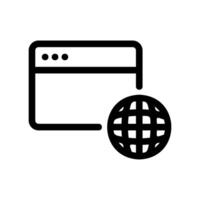A clear graphic sign related to the theme Internet browser vector