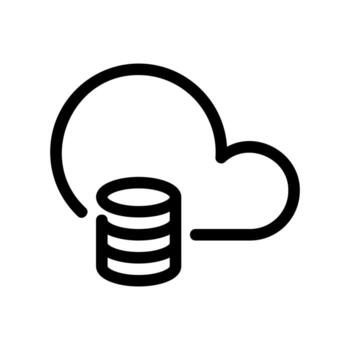 un claro gráfico firmar relacionado a el tema nube base de datos vector