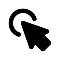 A clear graphic sign related to the theme Cursor click target vector