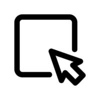 A clear graphic sign related to the theme Select item vector