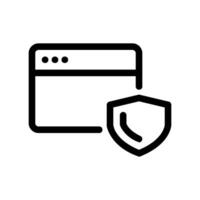 A clear graphic sign related to the theme Website security vector