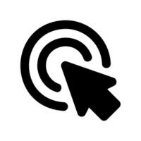 A clear graphic sign related to the theme Accurate cursor click vector
