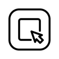 A clear graphic sign related to the theme cursor Target vector