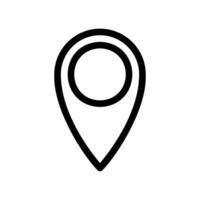 Outline style map location pin marker for navigation applications interface vector