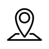 Standard outline map location pin or marker for geographic point indication vector