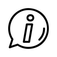 Information symbol inside speech bubble for help desk vector