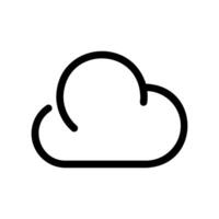 Simple outline style cloud icon representing cloud computing or storage vector
