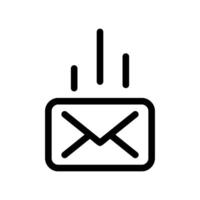 Icon representing an incoming or outgoing email message vector