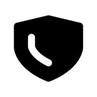 Solid black shield icon representing robust security and reliable protection feature vector