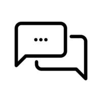 Outline chat bubbles icon symbolizing conversation, messaging, or online discussion forum vector