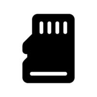 Solid style Secure Digital SD memory card for portable electronic devices vector