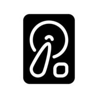 Solid style icon representing internal components of computer hard disk drive vector