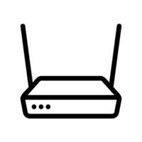 Outline style wireless router icon symbolizing network internet connection vector