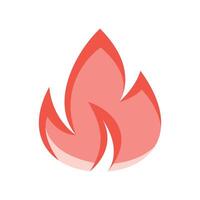 A simple drawing highlighting the subject flame, fire vector