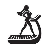 Unique Treadmill Silhouette for Graphics vector