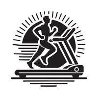Treadmill Silhouette for Marketing Materials vector