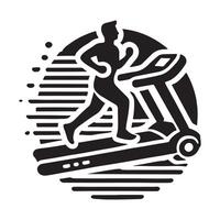 Treadmill Silhouette for Business Branding vector