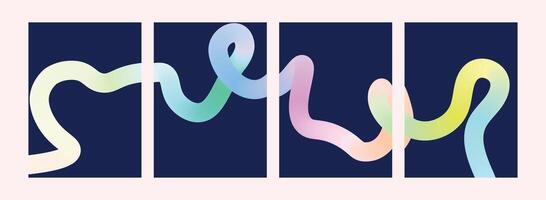 Abstract design with soft pastel ribbons, perfect for a supportive cause. vector