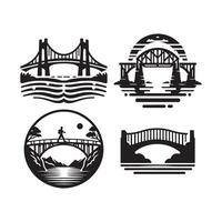 Footbridge Silhouette for Branding and Marketing vector