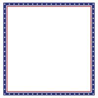 American Flag themed border frame design for USA document vector