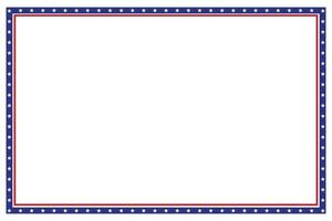 American Flag themed border or frame design for USA document Set up vector