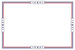 USA Flag themed border frame design for American document vector